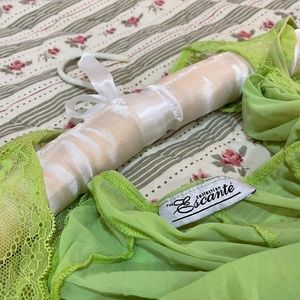 Vintage Lime Green Lingerie Dress